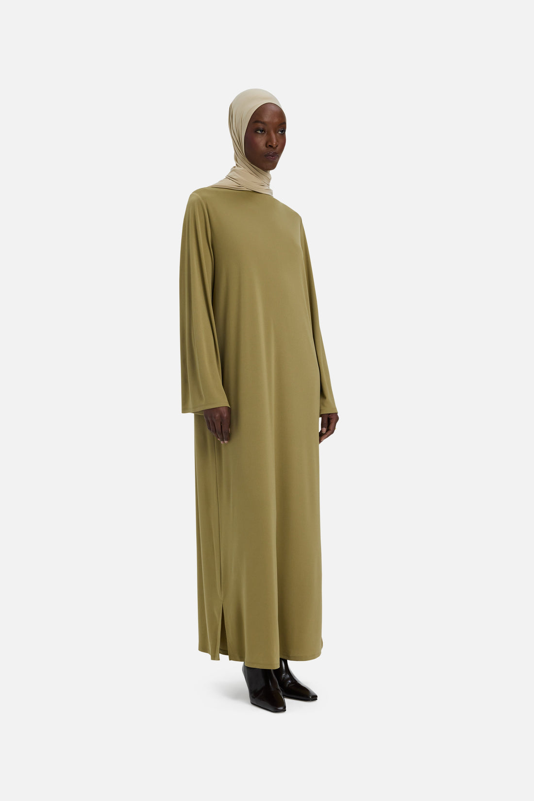 Essential Jersey Robe Court | Olive