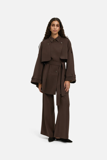 Flared Pantalon | Marron foncé