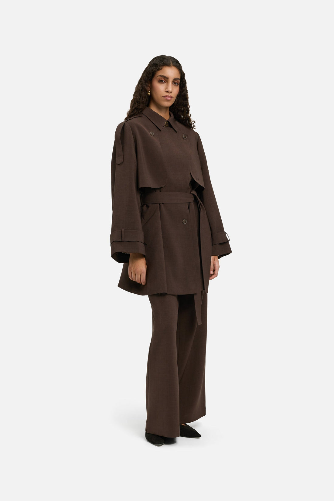 Flared Pantalon | Marron foncé