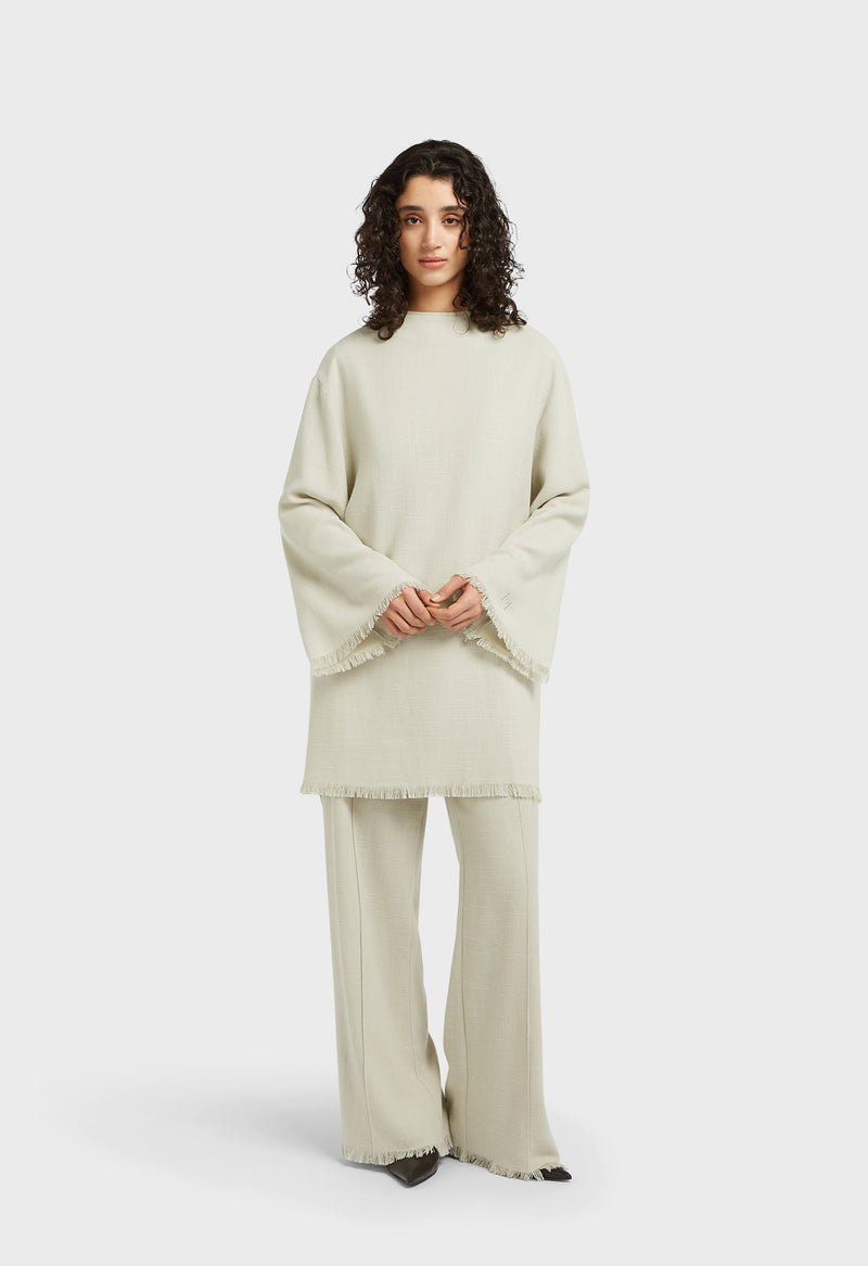 Frayed Hem Haut | Orage clair