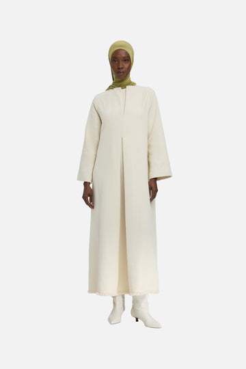 Fringe Trim Robe | Blanc cassé