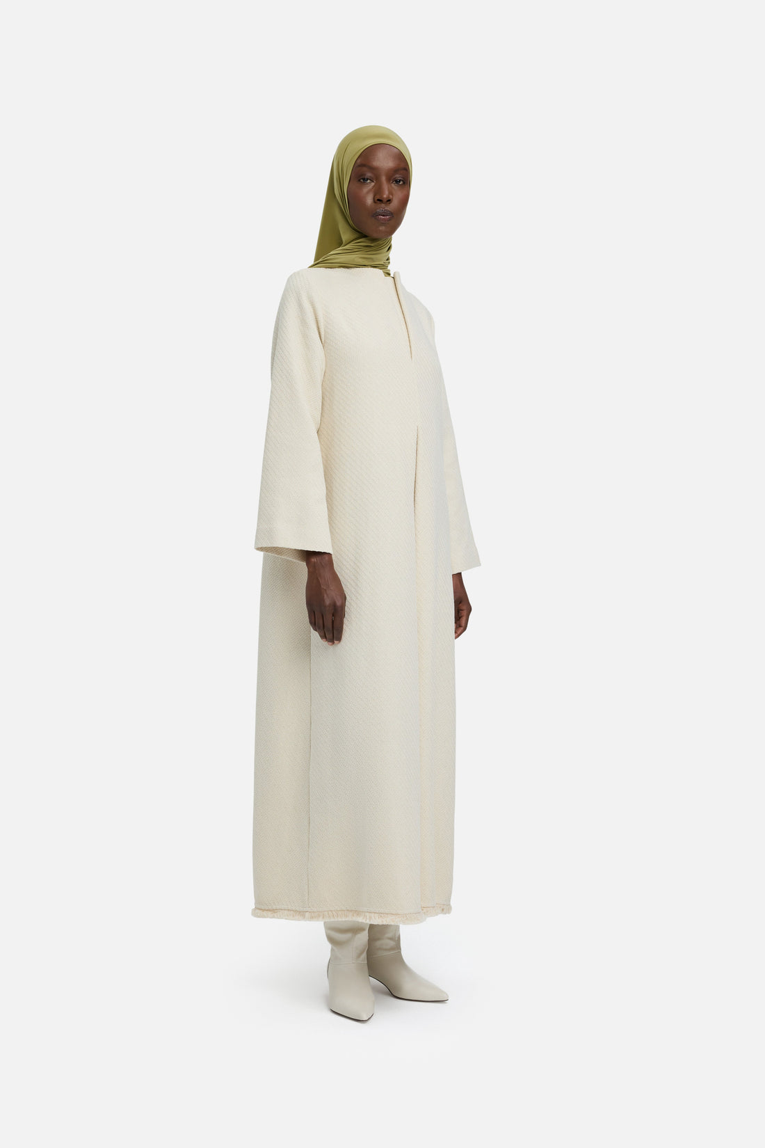 Fringe Trim Robe | Blanc cassé