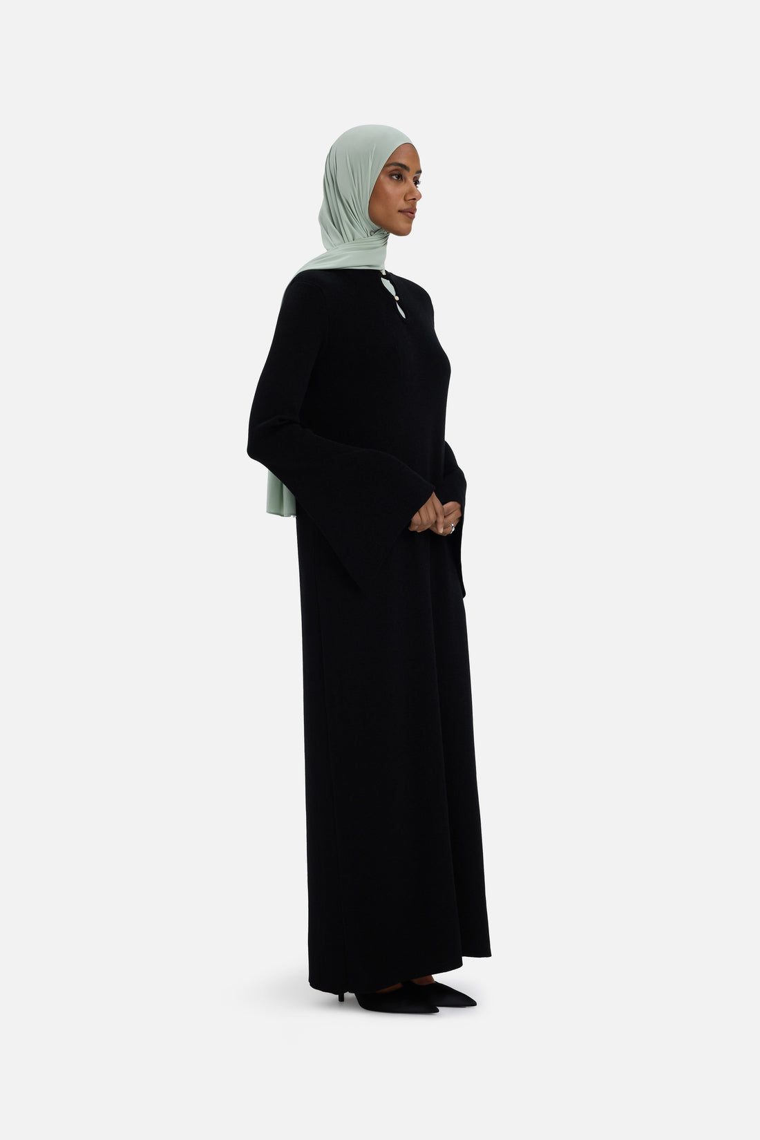 Gilded Knit Robe | Noir