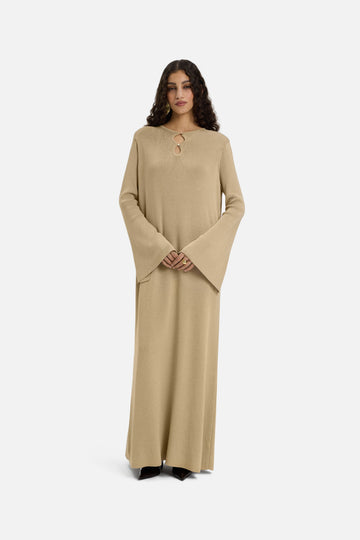 Gilded Knit Robe | Light Gold
