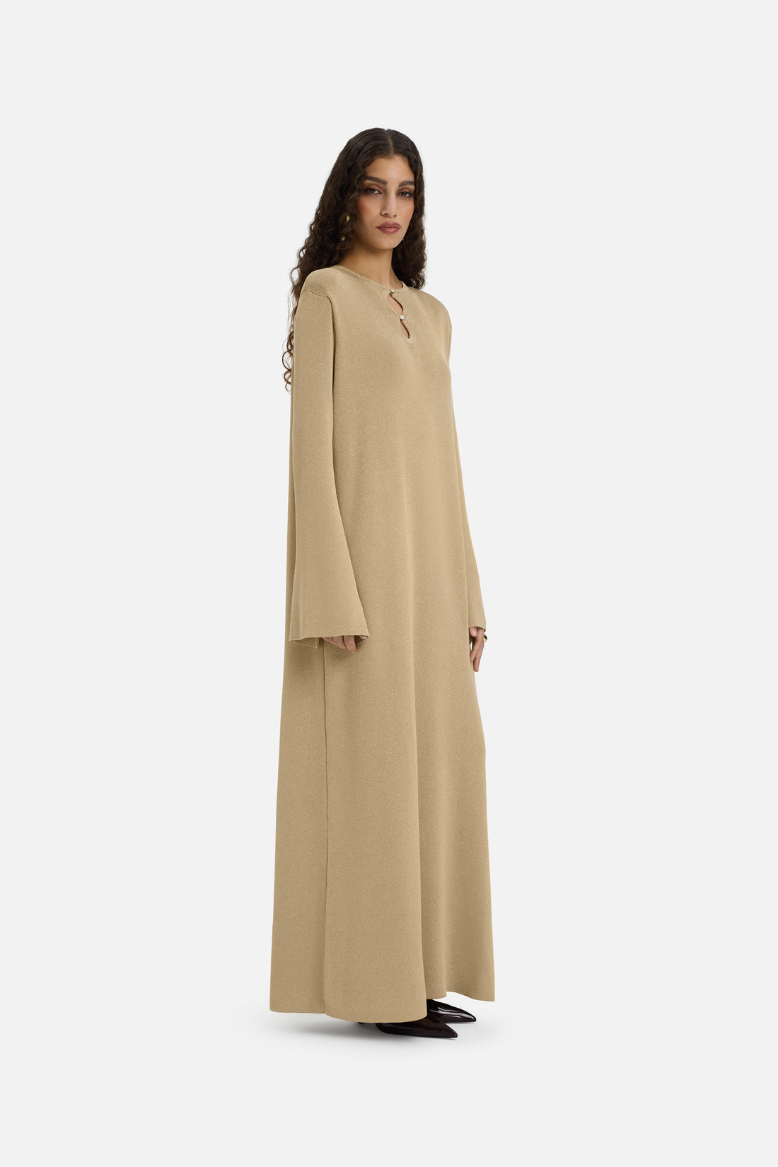 Gilded Knit Robe | Light Gold