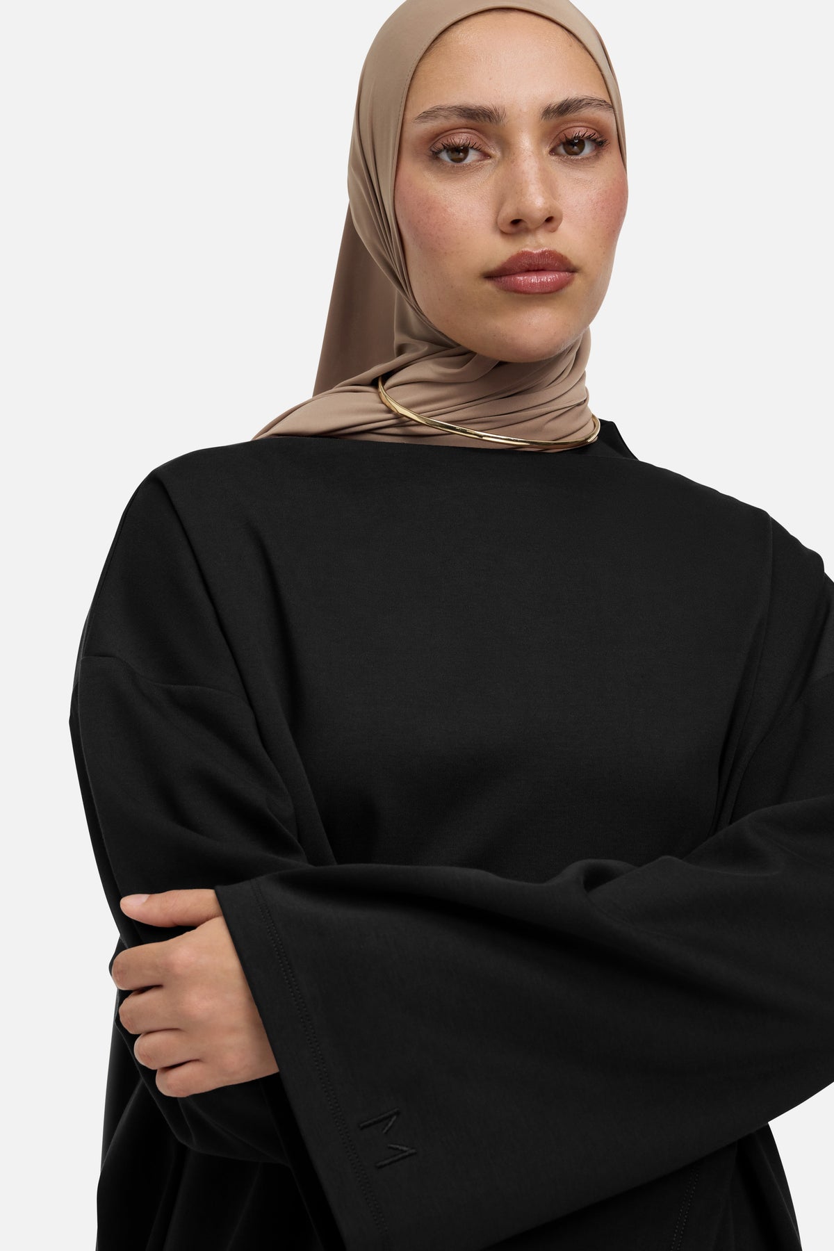High Neck Tee | Noir