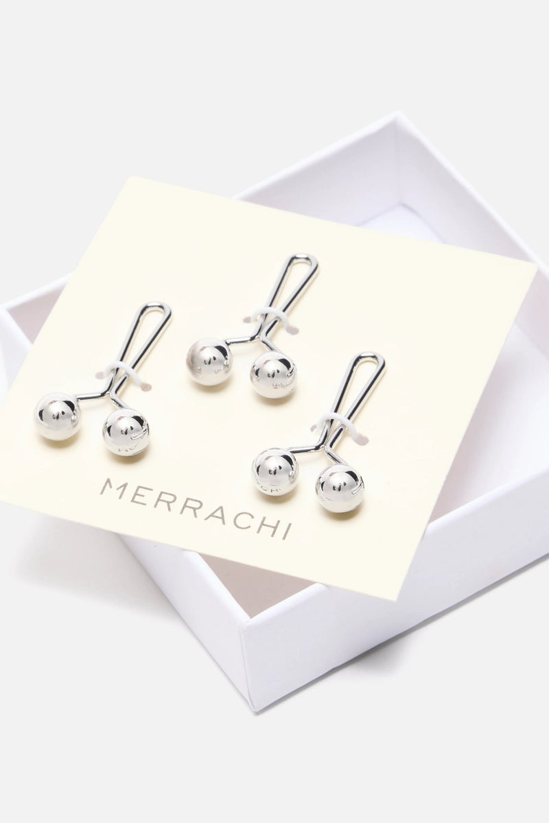 Hijab 3 Épingle Set | Argent essentiel