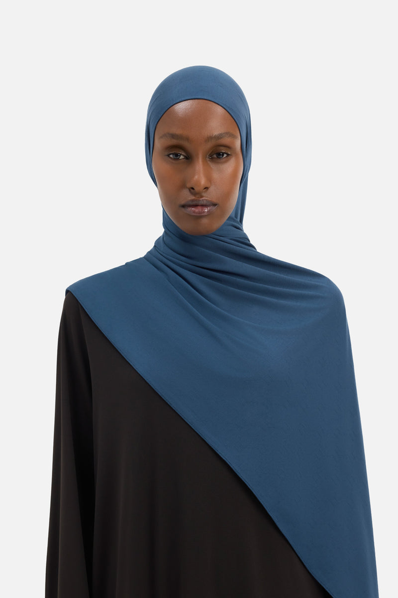 Jacquard Monogram Foulard | Bleu saphir