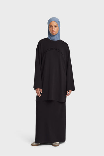 Jersey Modal Jupe | Noir