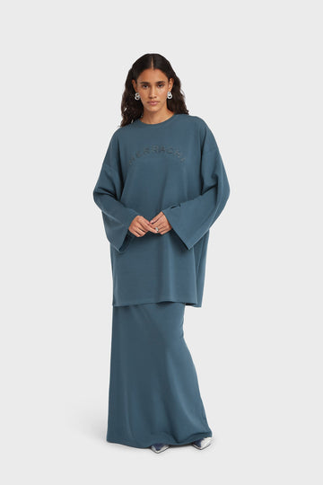 Jersey Modal Jupe | Blue Sapphire