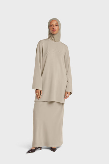 Jersey Modal Jupe | Mink