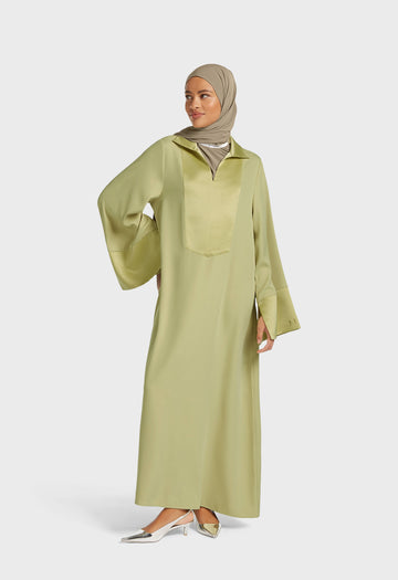 Kaftan Robe Court | Soft Khaki