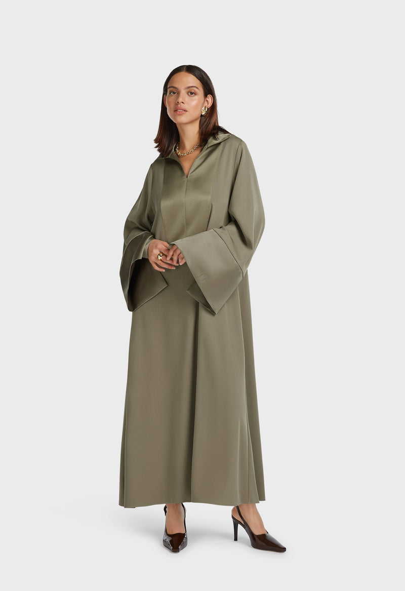 Kaftan Robe Court | Brun désert