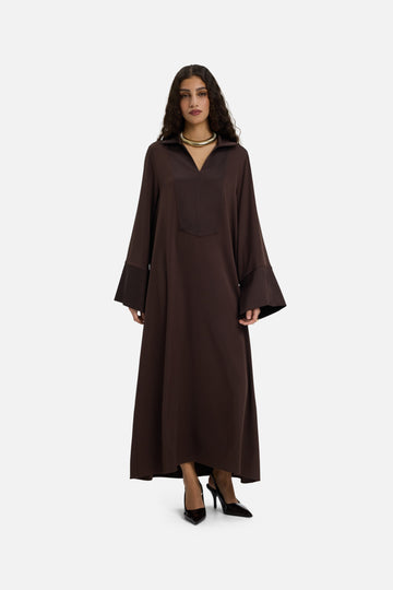 Kaftan Robe Regular | Marron foncé