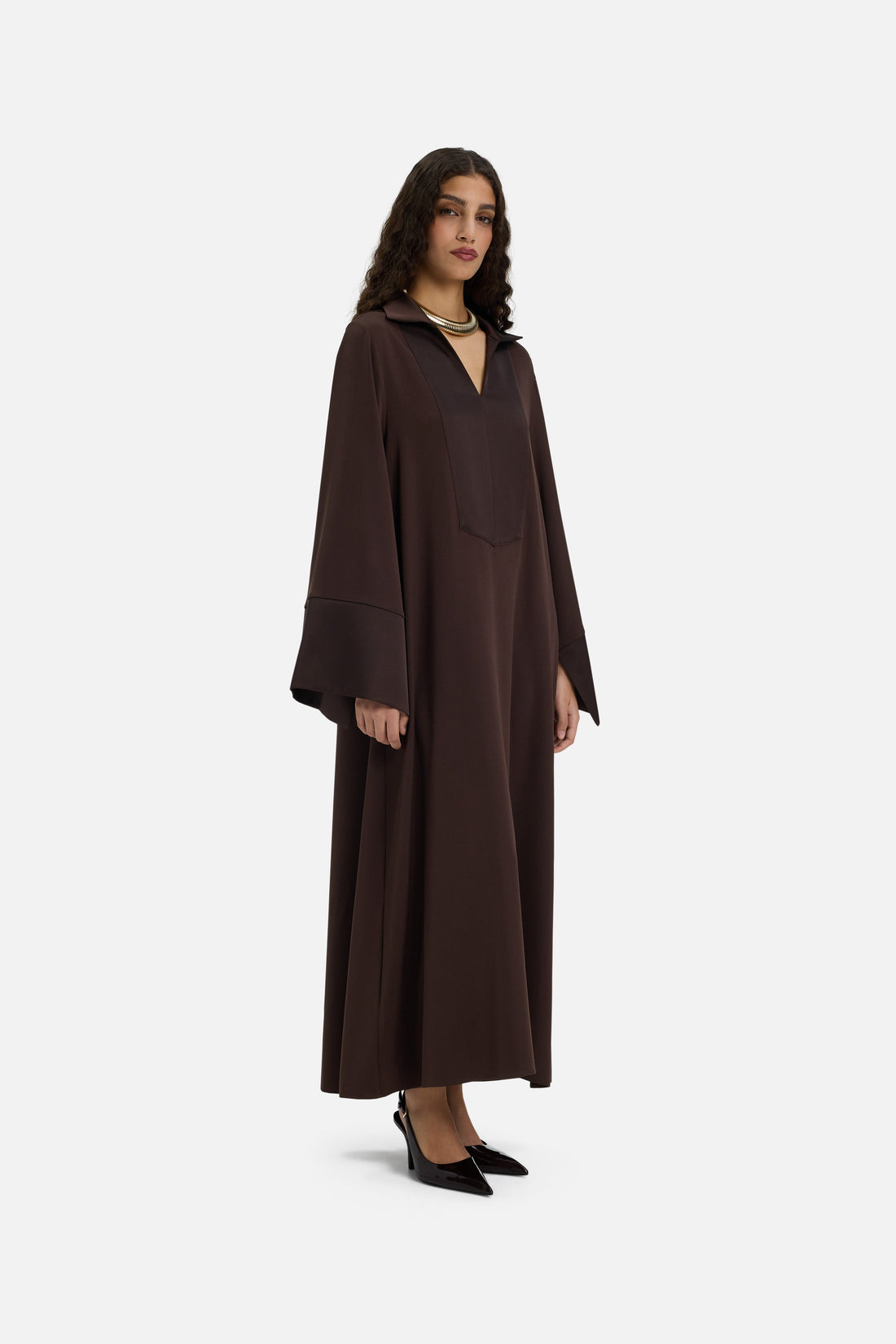 Kaftan Robe Regular | Marron foncé