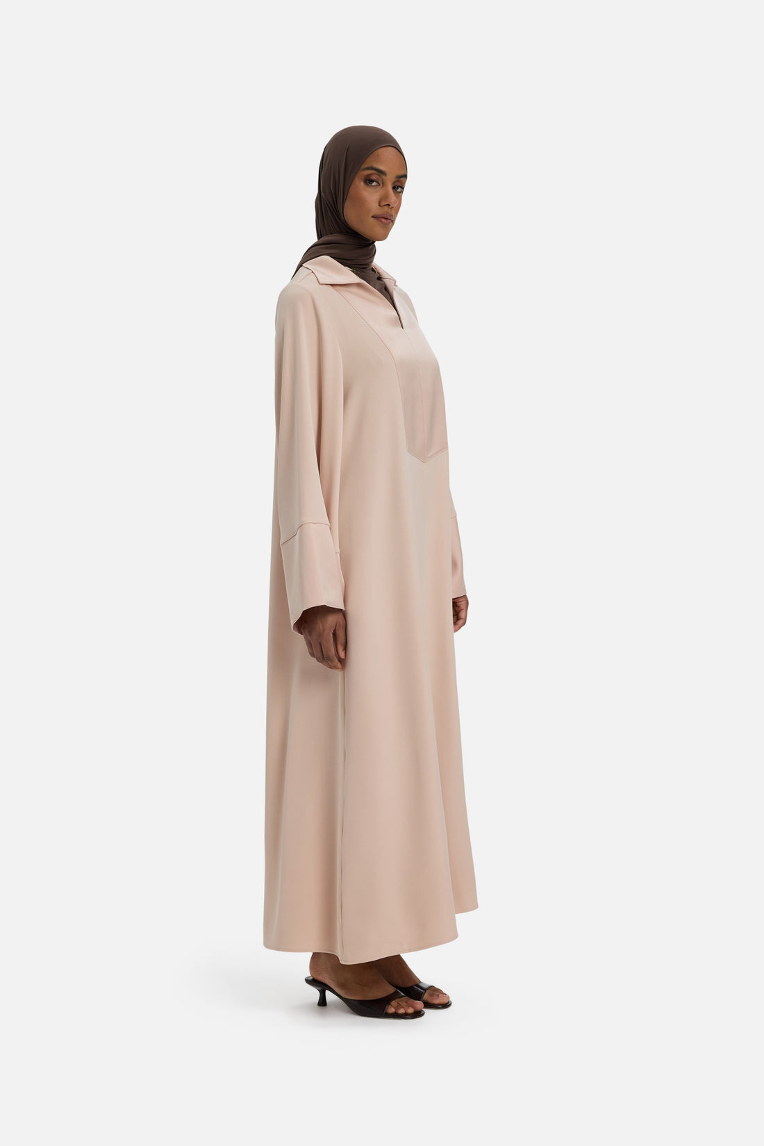 Kaftan Robe Court | Rose foncé