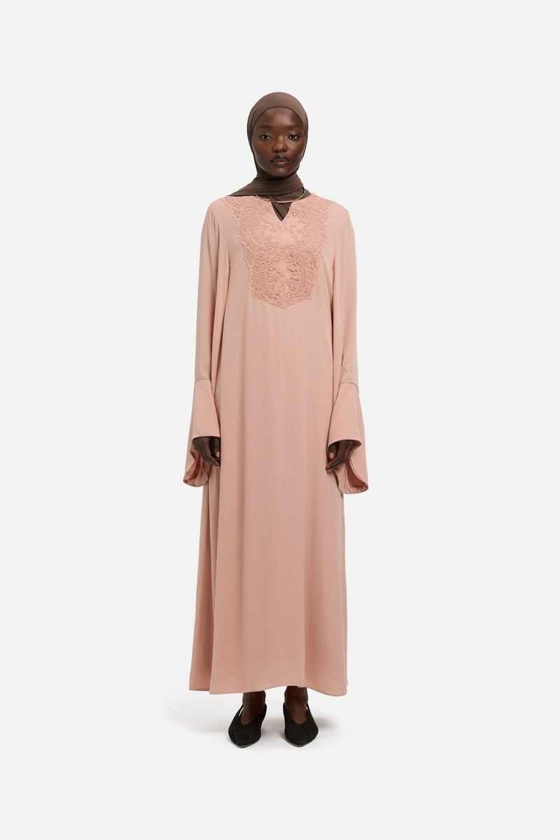 Kaftan Lace Robe | Rose profond