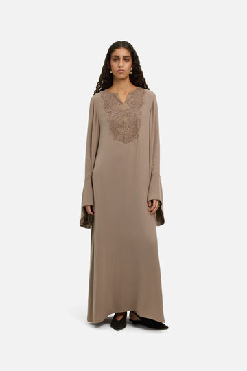 Kaftan Lace Robe | Kaki