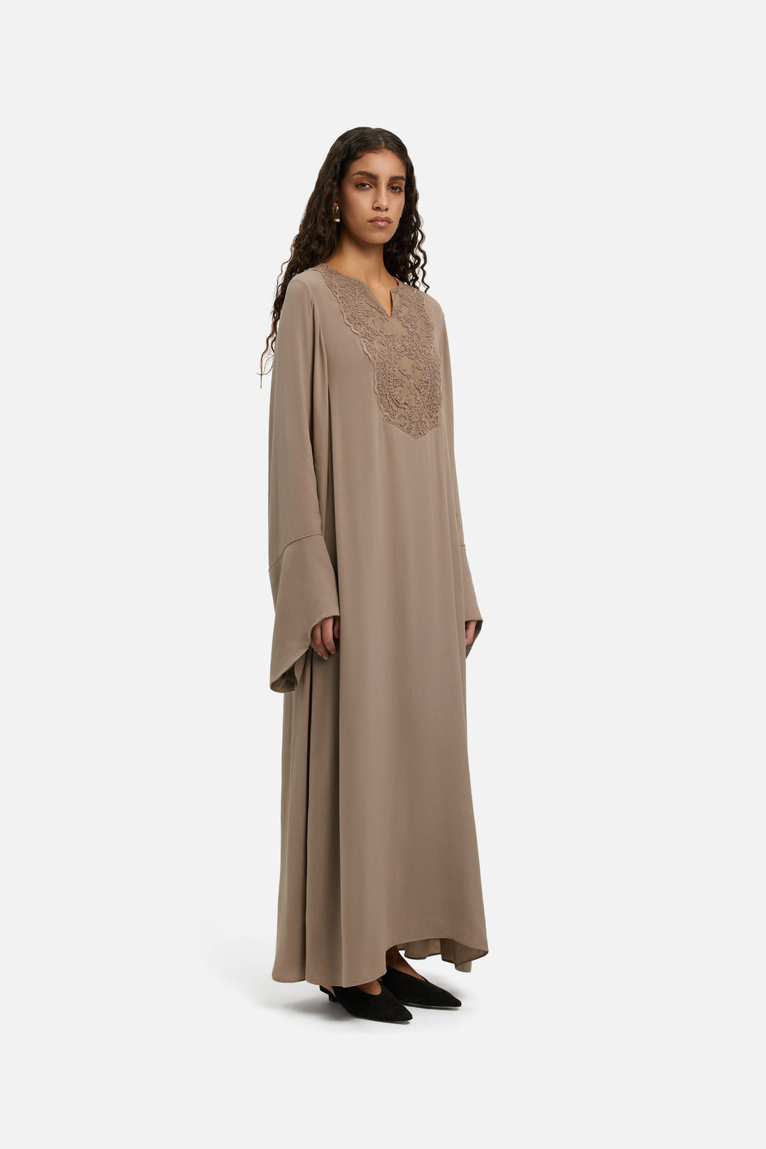 Kaftan Lace Robe | Kaki