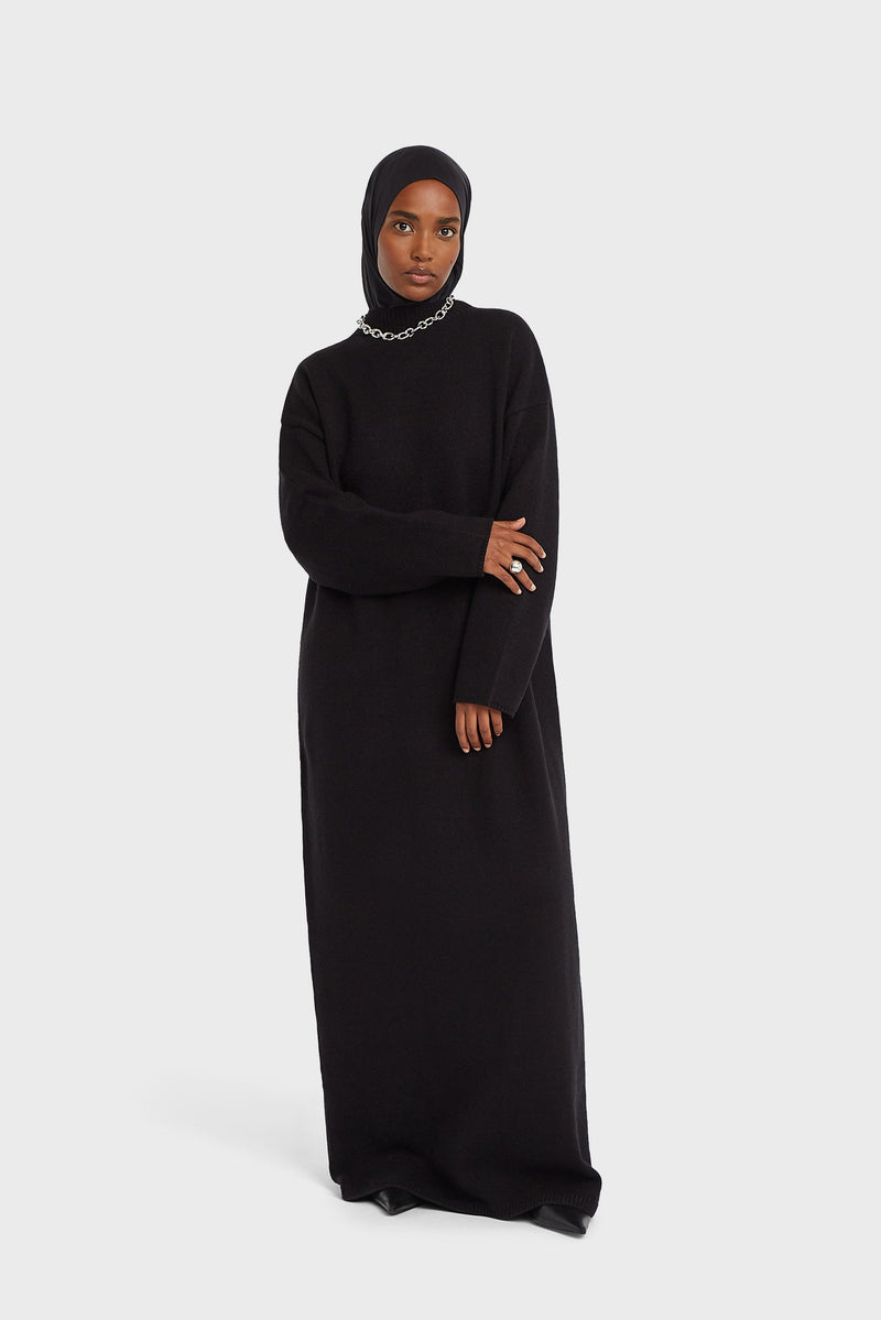 Knitted Robe | Noir