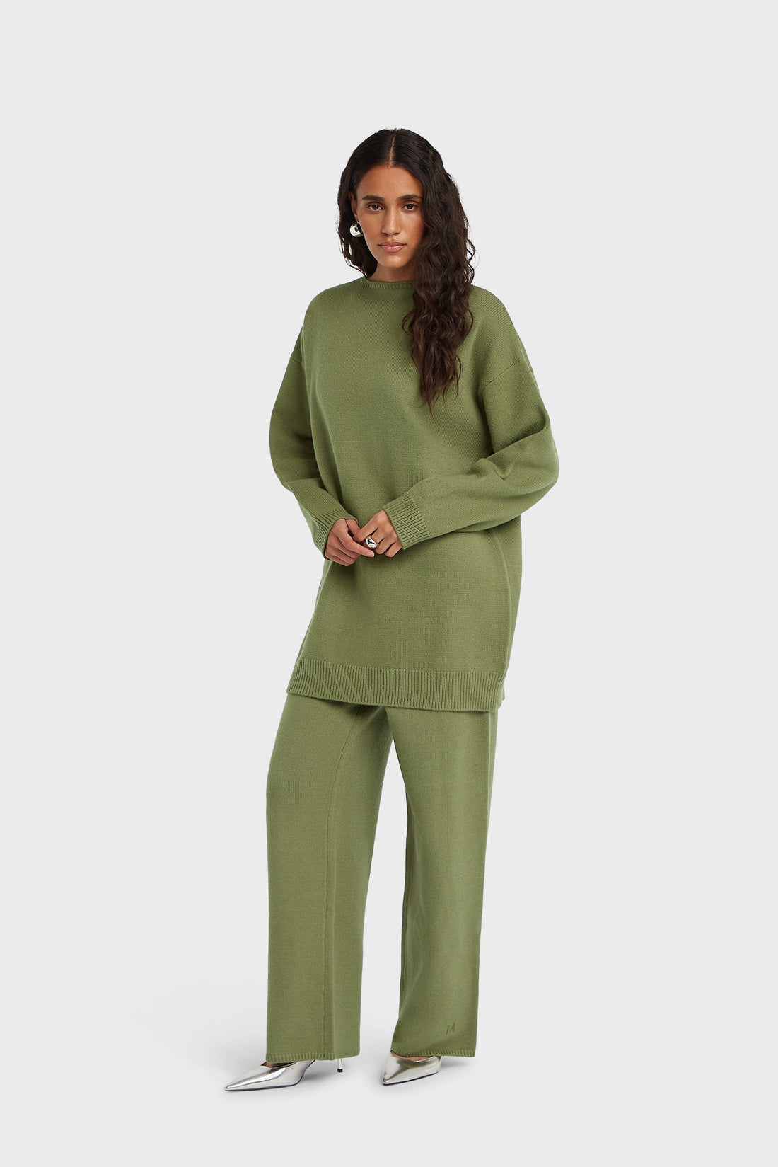 Knitted Straight Pantalon | Leaf