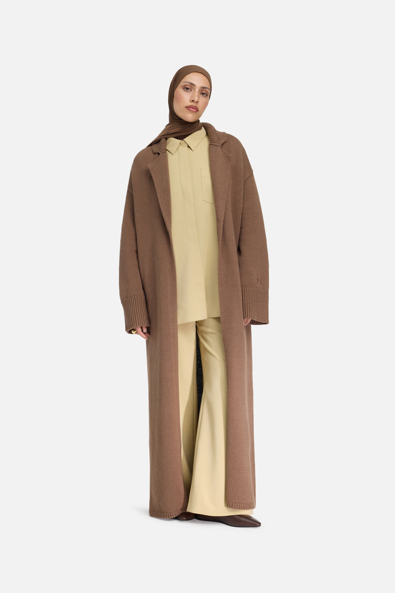 Knitted Abaya | Chocolat