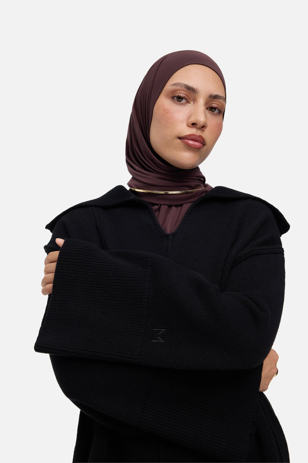 Knitted Collar Robe | Noir