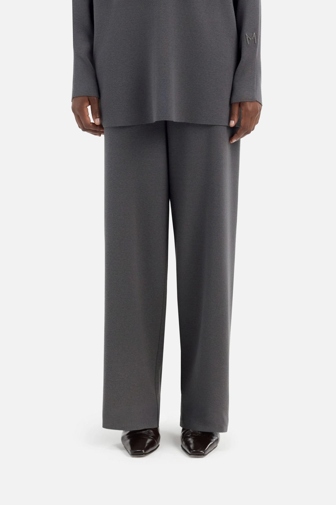 Knitted Pantalon | Carbon Grey