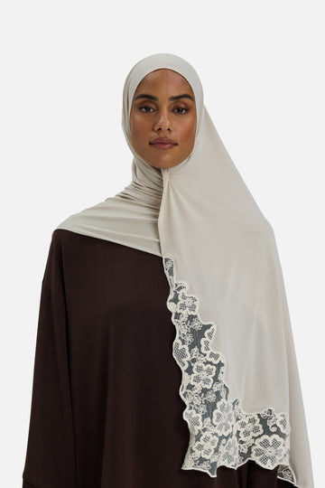 Lace Trim Foulard | Elephant
