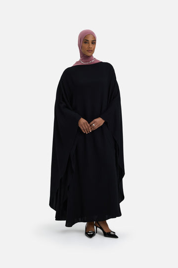 Layered Cape Robe | Noir