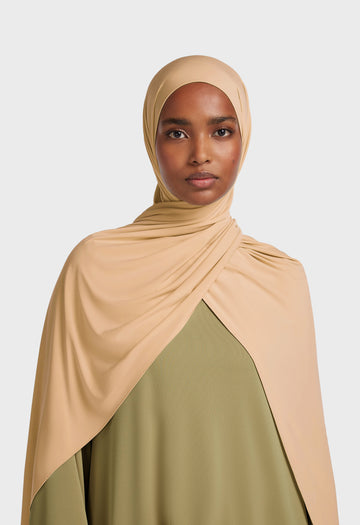 Foulard jersey fluide | Beige Rose