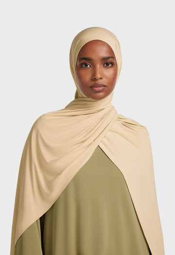 Foulard jersey fluide | Riz brun