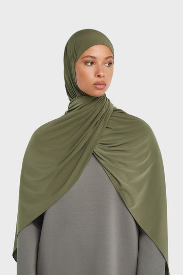 Foulard jersey fluide | Dusty Olive