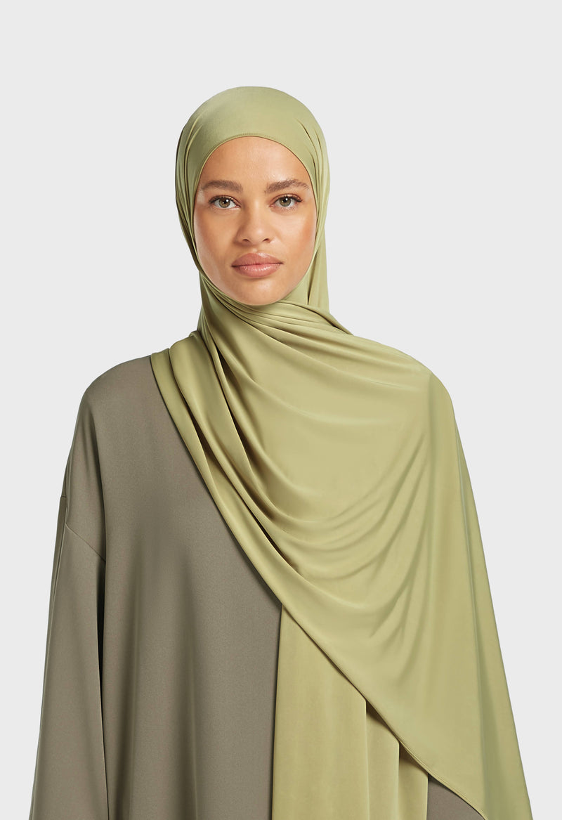 Foulard jersey fluide | Vert gris