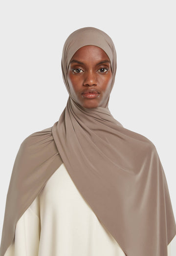 Foulard jersey fluide | Milky Cacao