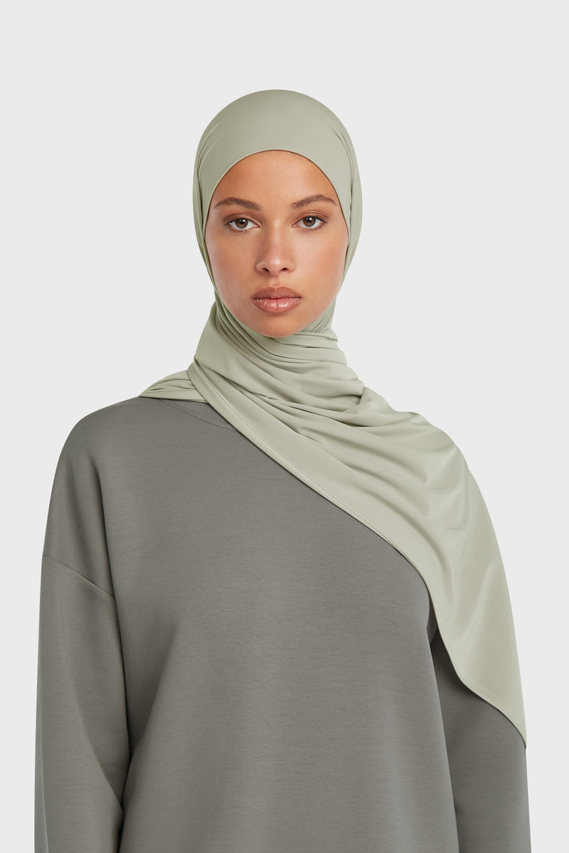 Foulard jersey fluide | Gris mirage