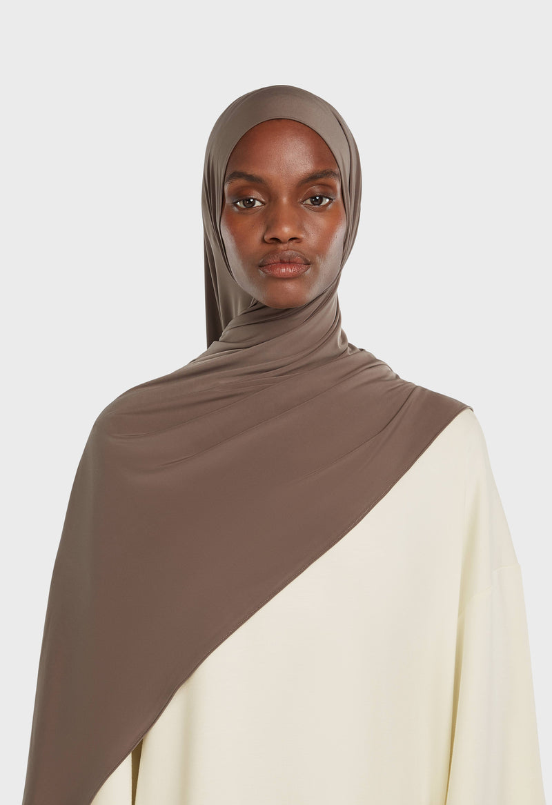 Foulard jersey fluide | Marron chaud