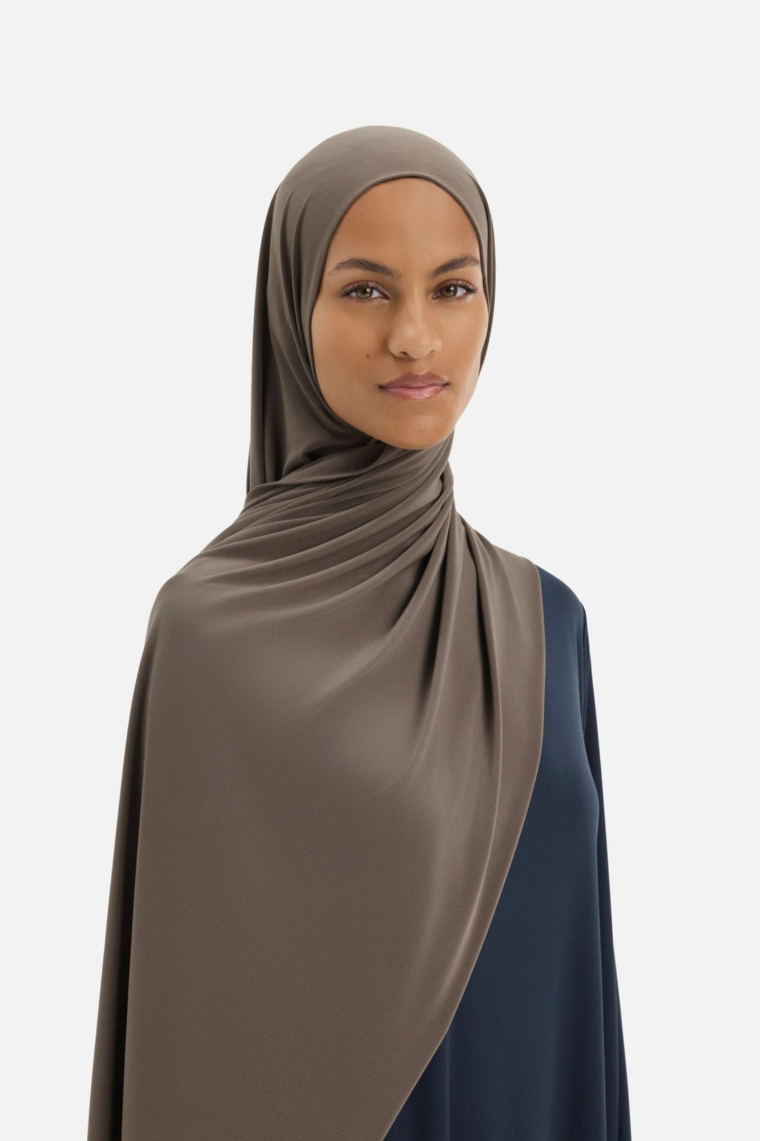 Foulard jersey fluide | Brun cendré