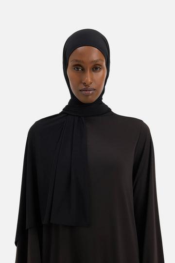 Foulard jersey fluide | Noir