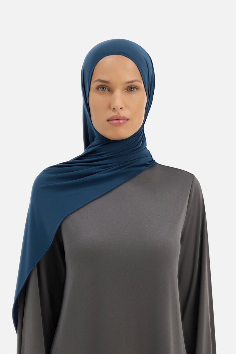 Foulard jersey fluide | Bleu saphir