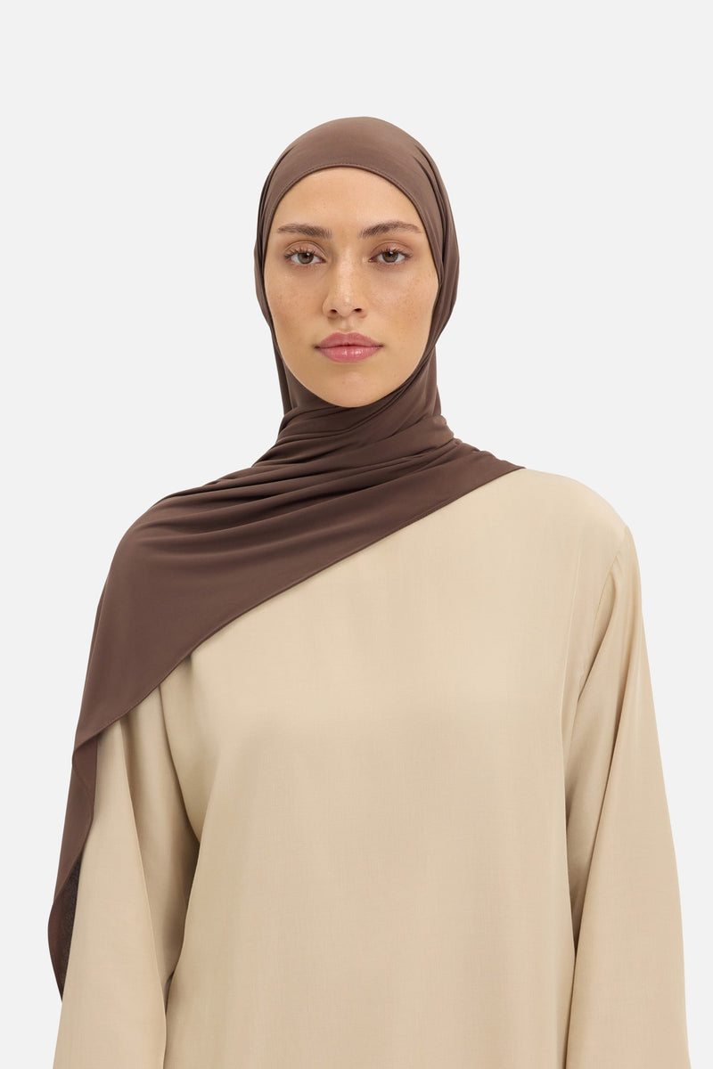 Foulard jersey fluide | Moka brûlé