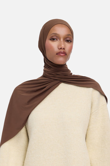 Foulard jersey fluide | Chocolat
