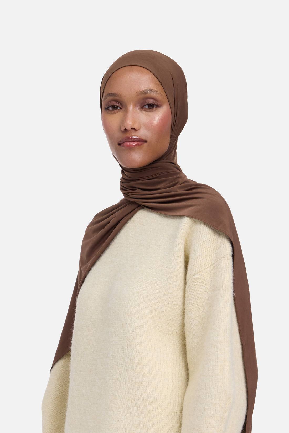 Foulard jersey fluide | Chocolat