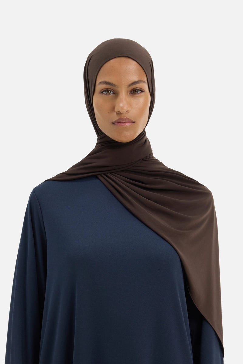 Foulard jersey fluide | Chocolat noir