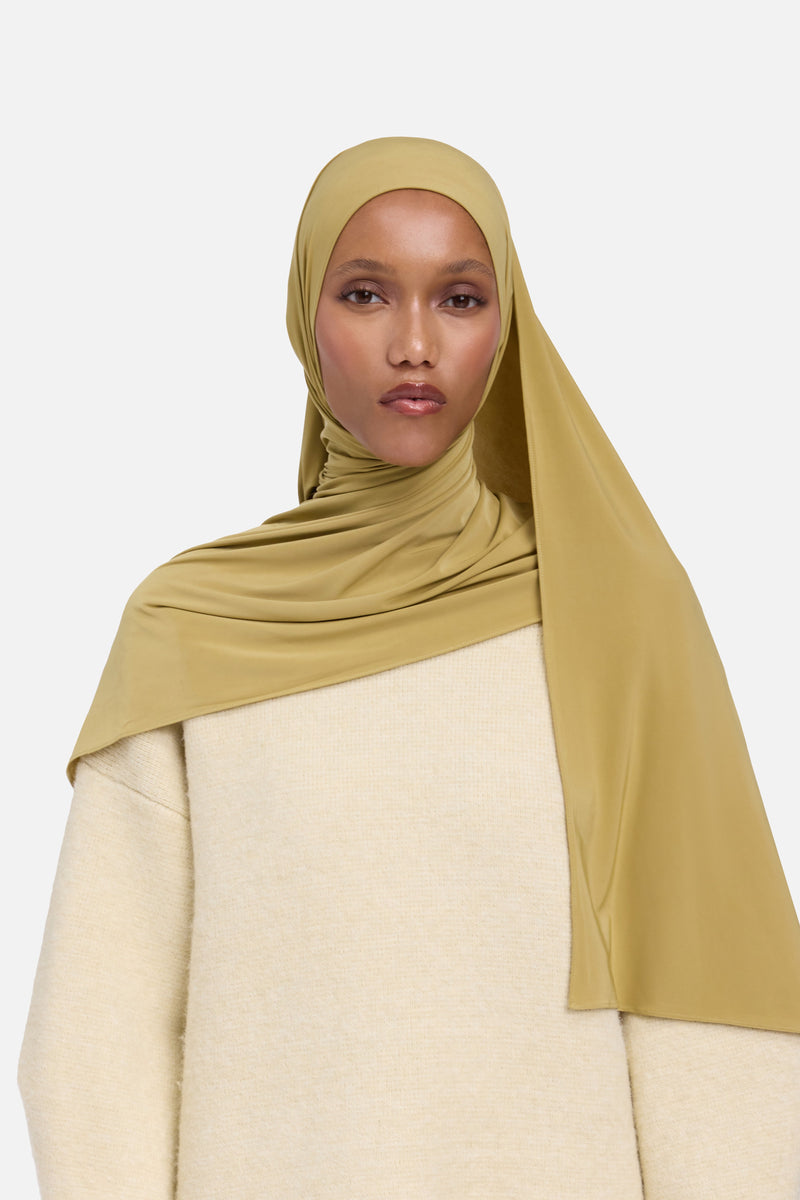 Foulard jersey fluide | Pistache foncée
