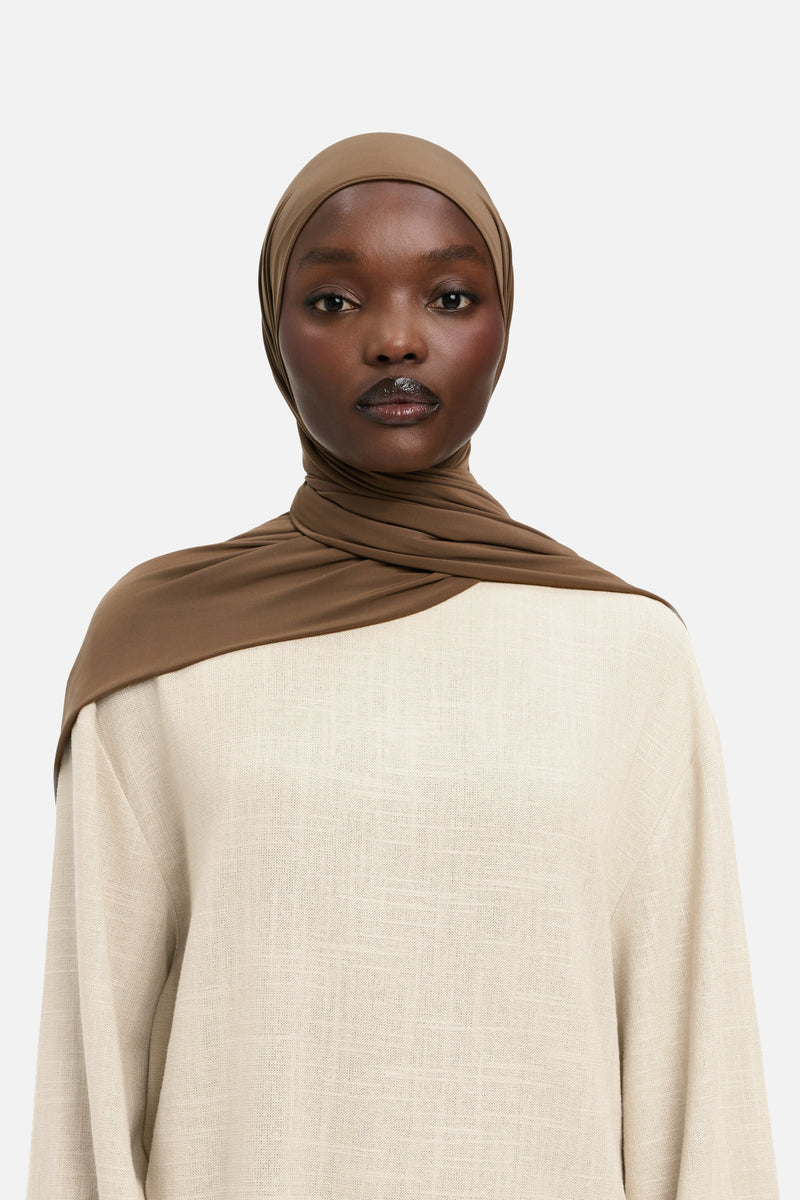 Foulard jersey fluide | Terre foncée