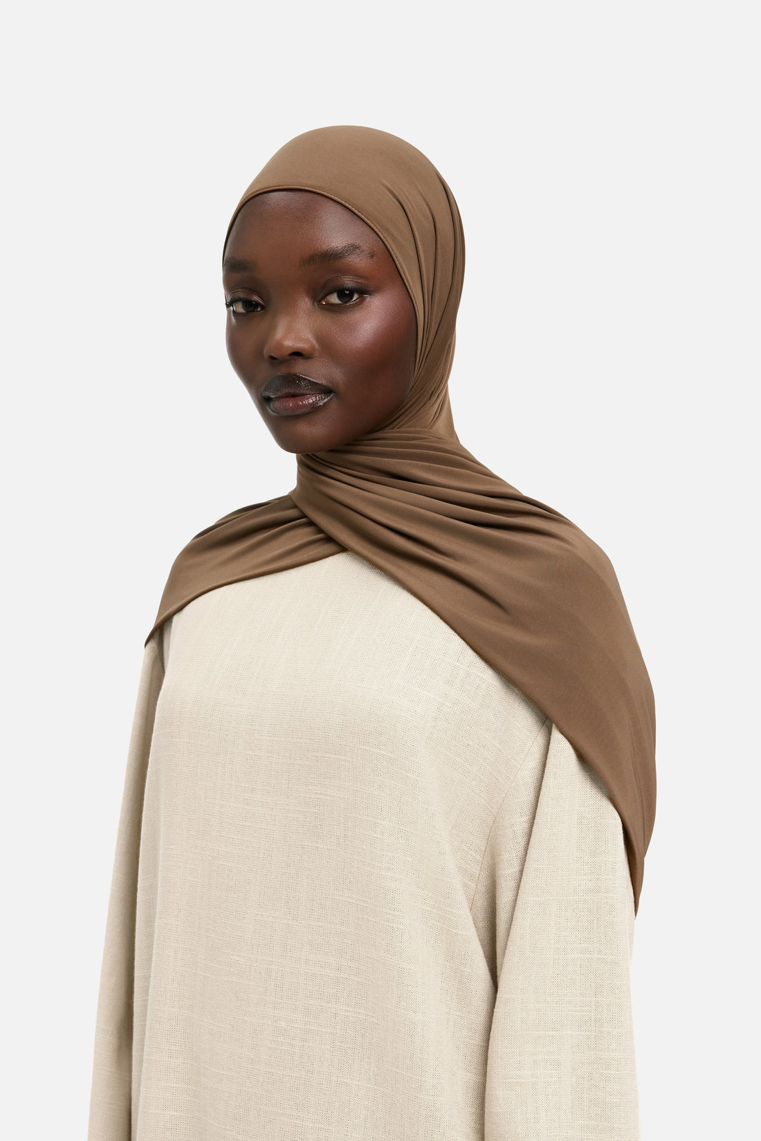 Foulard jersey fluide | Terre foncée
