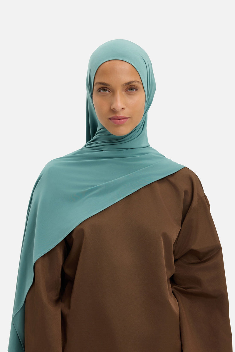 Foulard jersey fluide | Aqua profond