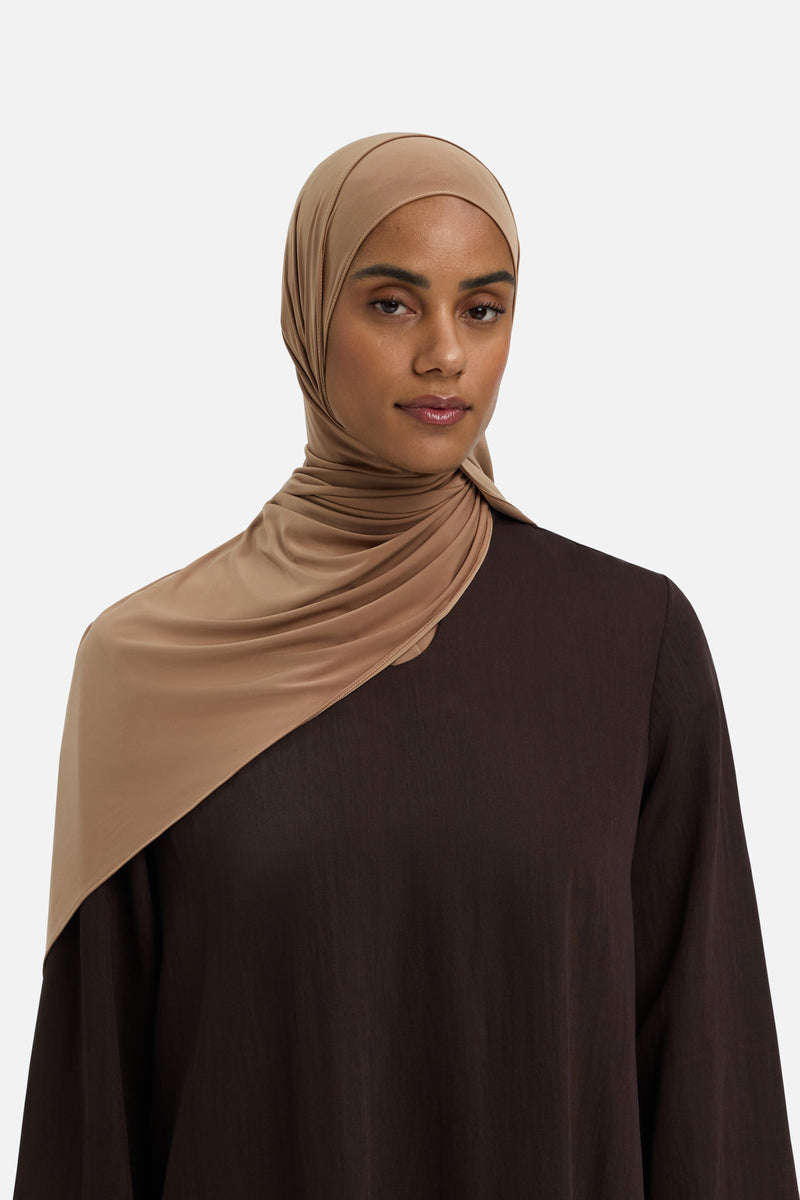 Foulard jersey fluide | Cannelle poudrée