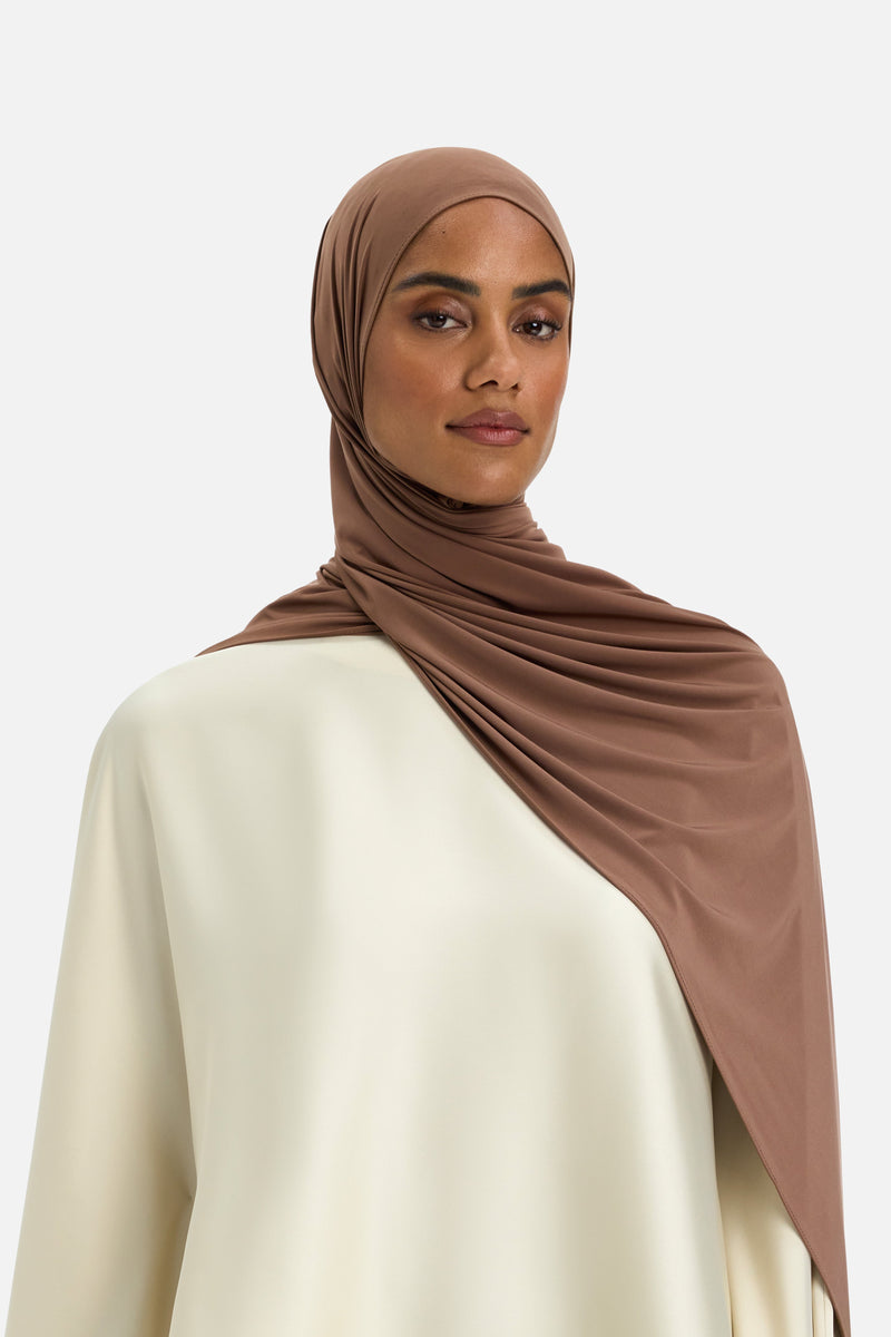 Foulard jersey fluide | Terre espresso